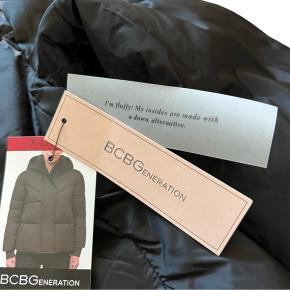 NWT BCBG Ladies Black Puffer Jacket - Picture 5 of 16